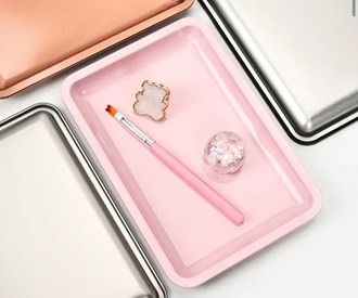 Ultra Metal Tray Rectangle - Pink